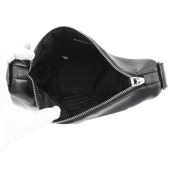 プラダ ショルダーバッグ トライアングル ロゴ レザー 1BH190 PRADA バッグ 黒
