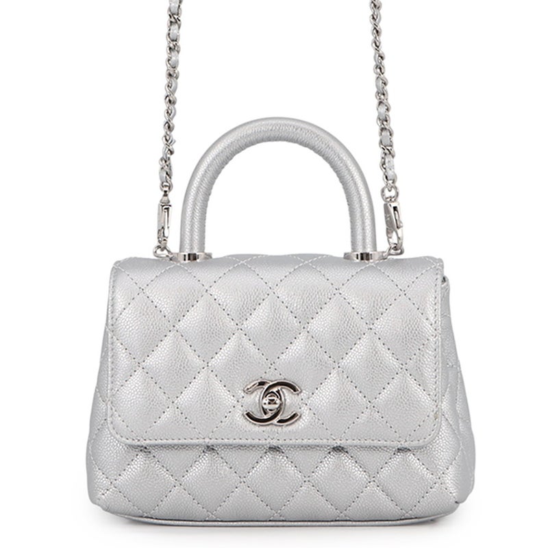 シャネル ハンドバッグ ココマーク ココハンドル マトラッセ XXS キャビアスキン AS2215 CHANEL 2way