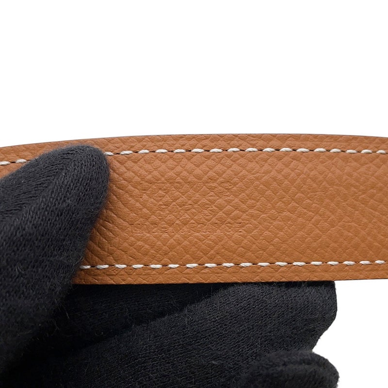 エルメス ベルト コールバロック バックル ブラック/ゴールド/ゴールド金具 エプソン/ボックスカーフ W刻印 サイズ80 黒