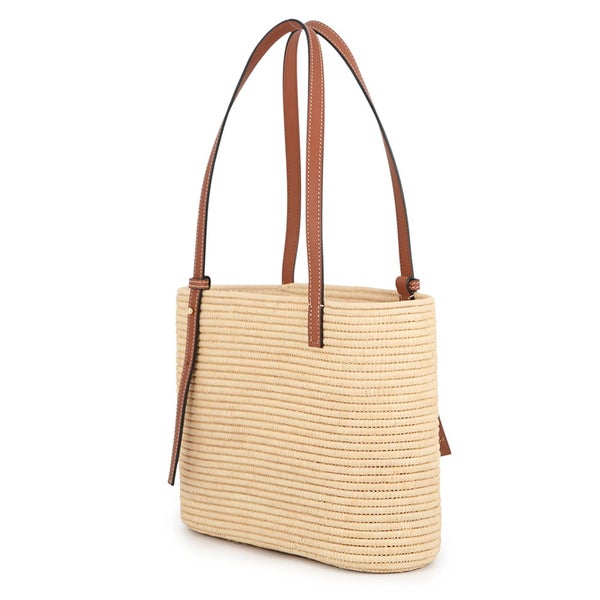 ロエベ トートバッグ アナグラム スクエア バスケットバッグ ラフィア/レザー ACBK099X04 LOEWE バッグ かごバッグ