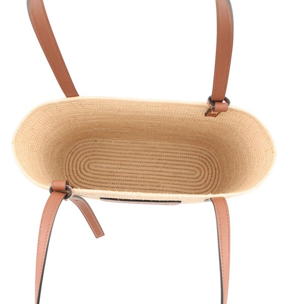 ロエベ トートバッグ アナグラム スクエア バスケットバッグ ラフィア/レザー ACBK099X04 LOEWE バッグ かごバッグ