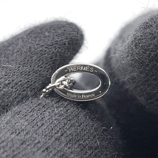 エルメス ネックレス ミニ・ポップアッシュ ホワイト/シルバー金具 HERMES アクセサリー ポップH 白