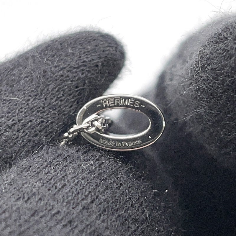エルメス ネックレス ミニ・ポップアッシュ ホワイト/シルバー金具 HERMES アクセサリー ポップH 白