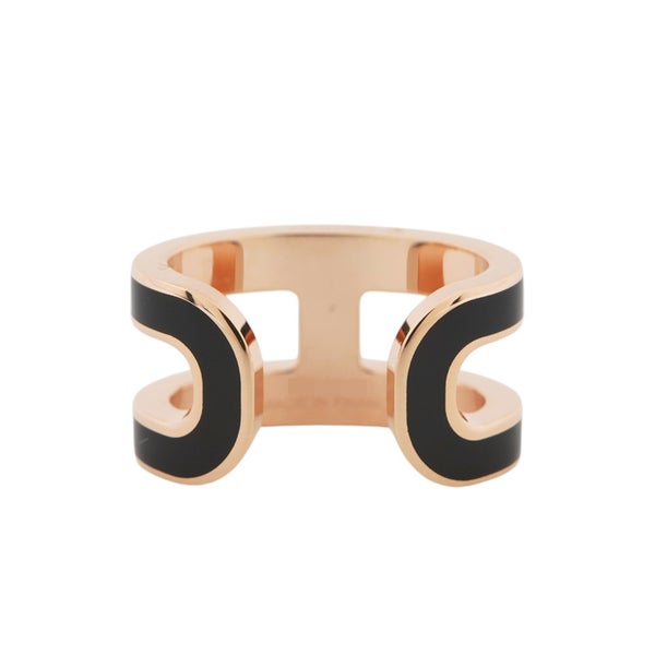 エルメス イヤーカフ ポップH ポップアッシュ ブラック/ピンクゴールド金具 HERMES アクセサリー 黒
