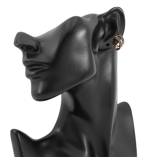 エルメス イヤーカフ ポップH ポップアッシュ ブラック/ピンクゴールド金具 HERMES アクセサリー 黒