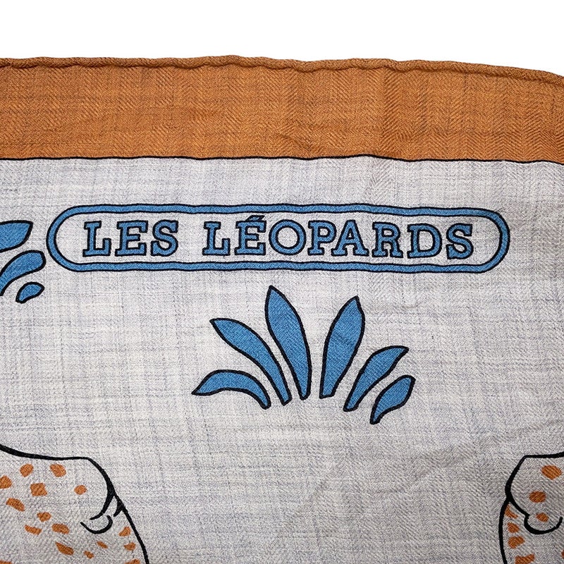 エルメス ストール カレ140 カレジェアン Les Leopards レオパード HERMES カシミヤ シルク 2022春夏