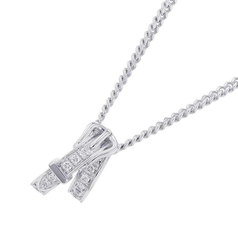 エルメス ネックレス エトリヴィエール ペンダント ダイヤモンド 32P 計0.41ct K18WGホワイトゴールド サイズ42 HERMES