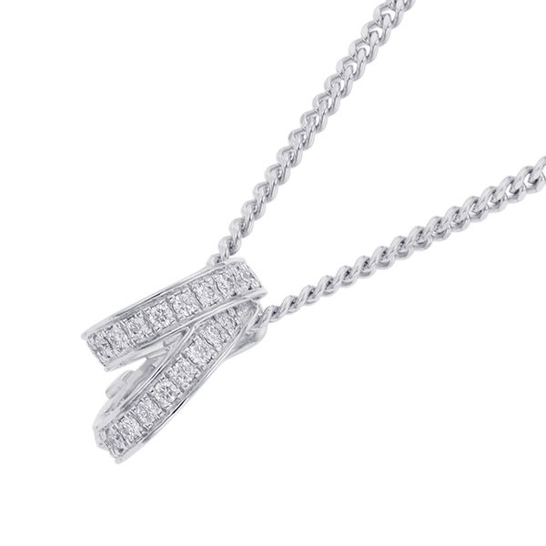 エルメス ネックレス エトリヴィエール ペンダント ダイヤモンド 32P 計0.41ct K18WGホワイトゴールド サイズ42 HERMES