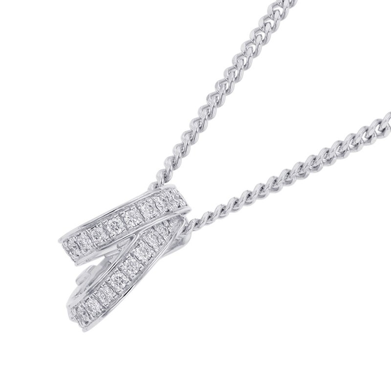 エルメス ネックレス エトリヴィエール ペンダント ダイヤモンド 32P 計0.41ct K18WGホワイトゴールド サイズ42 HERMES