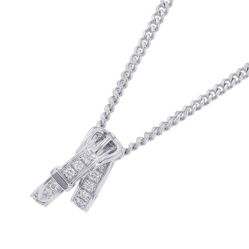 エルメス ネックレス エトリヴィエール ペンダント ダイヤモンド 32P 計0.41ct K18WGホワイトゴールド サイズ40 HERMES