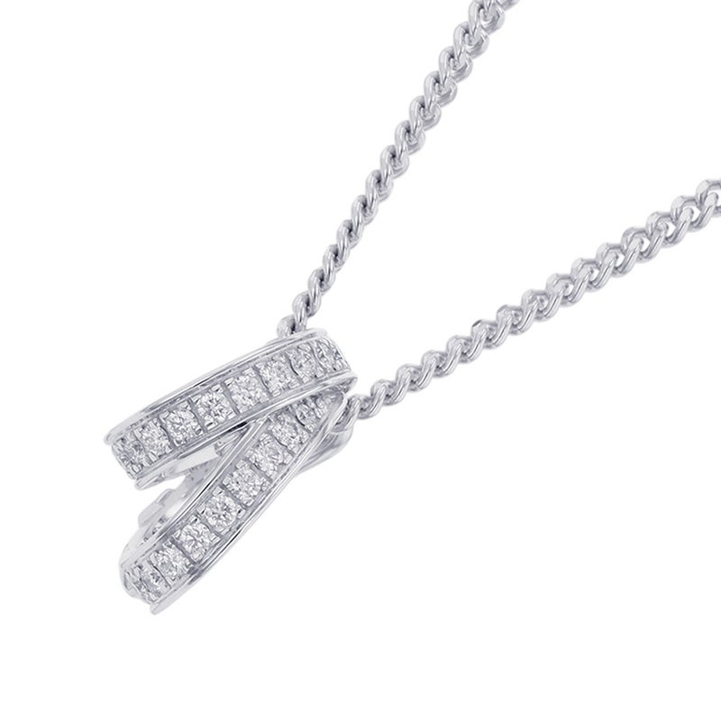 エルメス ネックレス エトリヴィエール ペンダント ダイヤモンド 32P 計0.41ct K18WGホワイトゴールド サイズ40 HERMES