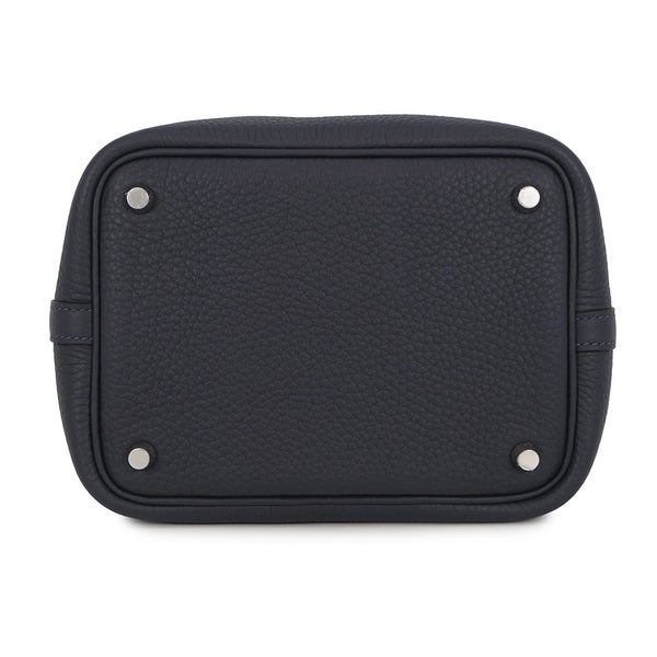 エルメス ハンドバッグ ピコタンロックPM ブルーニュイ/シルバー金具 トリヨンクレマンス K刻印