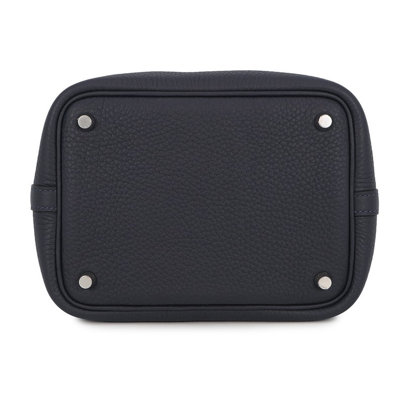 エルメス ハンドバッグ ピコタンロックPM ブルーニュイ/シルバー金具 トリヨンクレマンス K刻印