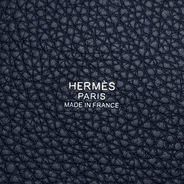 エルメス ハンドバッグ ピコタンロックPM ブルーニュイ/シルバー金具 トリヨンクレマンス K刻印
