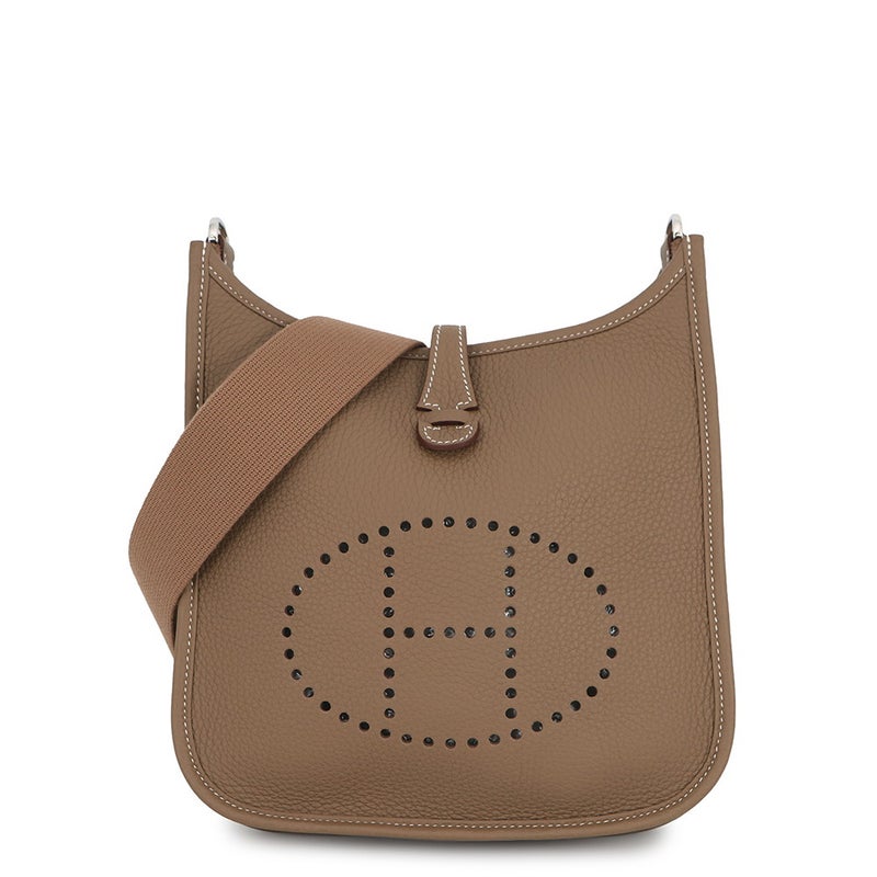 エルメス ショルダーバッグ エブリン3 23 エトゥープ/シルバー金具 トリヨンクレマンス K刻印 HERMES Evelyne