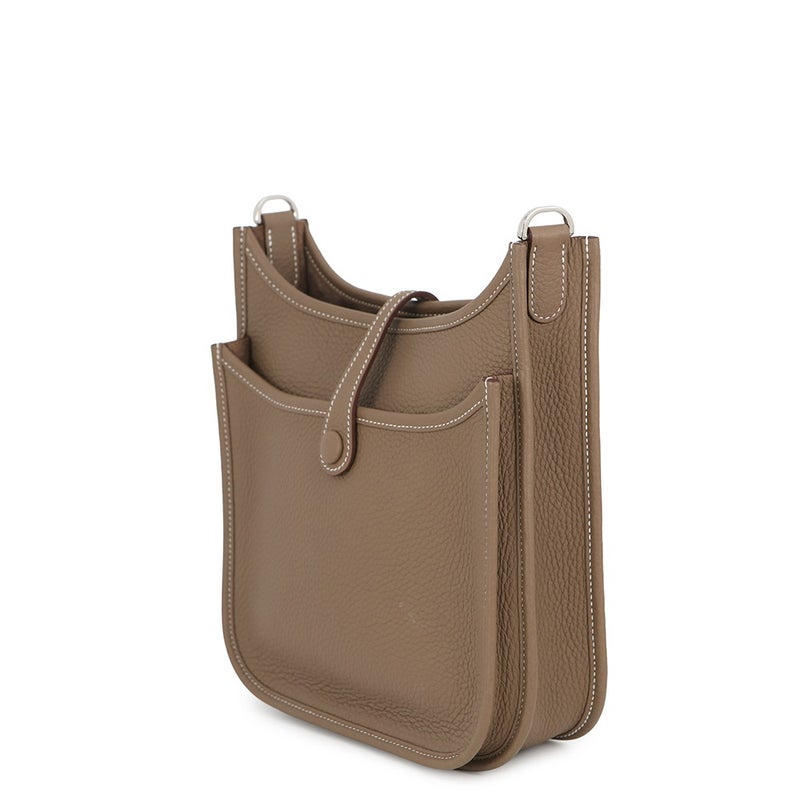 エルメス ショルダーバッグ エブリン3 23 エトゥープ/シルバー金具 トリヨンクレマンス K刻印 HERMES Evelyne