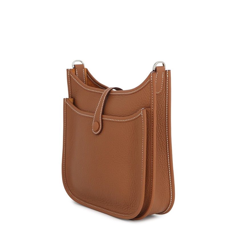 エルメス ショルダーバッグ エブリン3 23 ゴールド/シルバー金具 トリヨンクレマンス G刻印 HERMES Evelyne