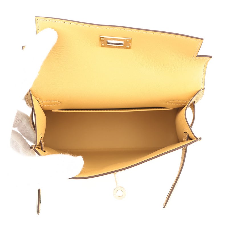エルメス ハンドバッグ ミニケリー 外縫い ドレ/シャンパンゴールド金具 シェブルシャムキラ K刻印 HERMES Kelly 2wayバッグ