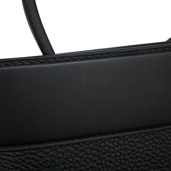 エルメス ハンドバッグ メドール ブラック/シルバー金具 トゴ/スイフト K刻印 ２wayショルダー