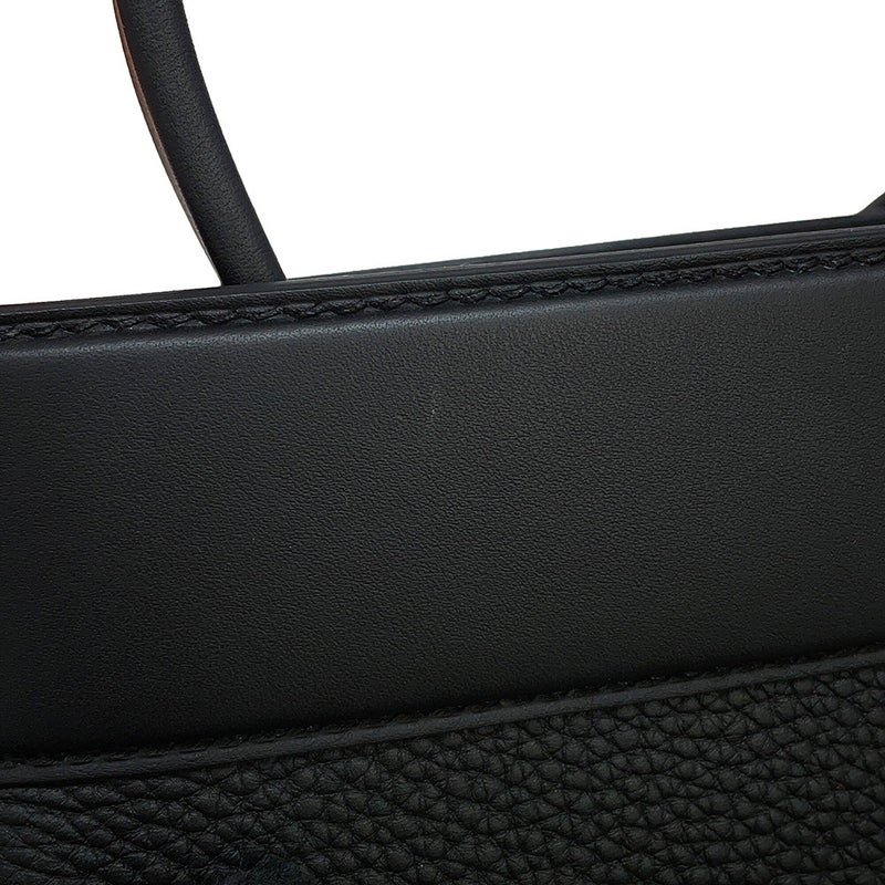 エルメス ハンドバッグ メドール ブラック/シルバー金具 トゴ/スイフト K刻印 ２wayショルダー
