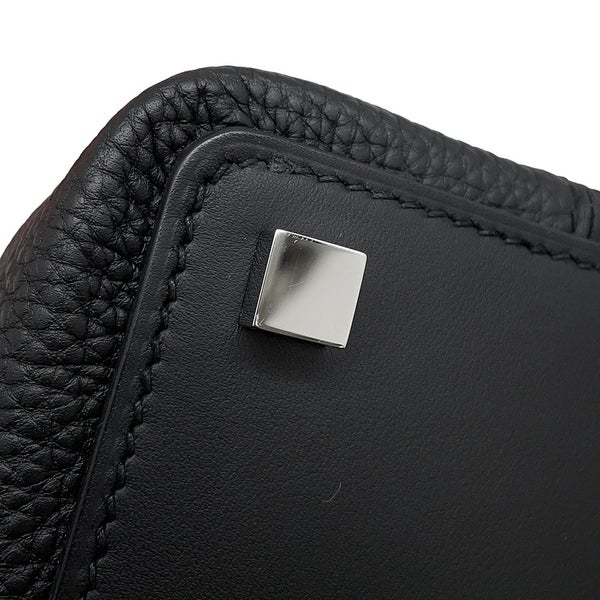 エルメス ハンドバッグ メドール ブラック/シルバー金具 トゴ/スイフト K刻印 ２wayショルダー