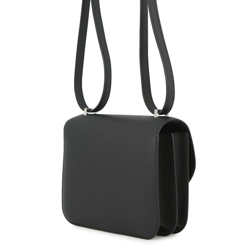 エルメス ショルダーバッグ ミニ コンスタンス3 ブラック/シルバー金具 エプソン G刻印 HERMES Constance