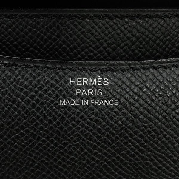 エルメス ショルダーバッグ ミニ コンスタンス3 ブラック/シルバー金具 エプソン G刻印 HERMES Constance