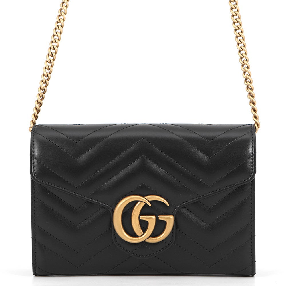 グッチ チェーンウォレット GGマーモント ダブルG GG キルティング