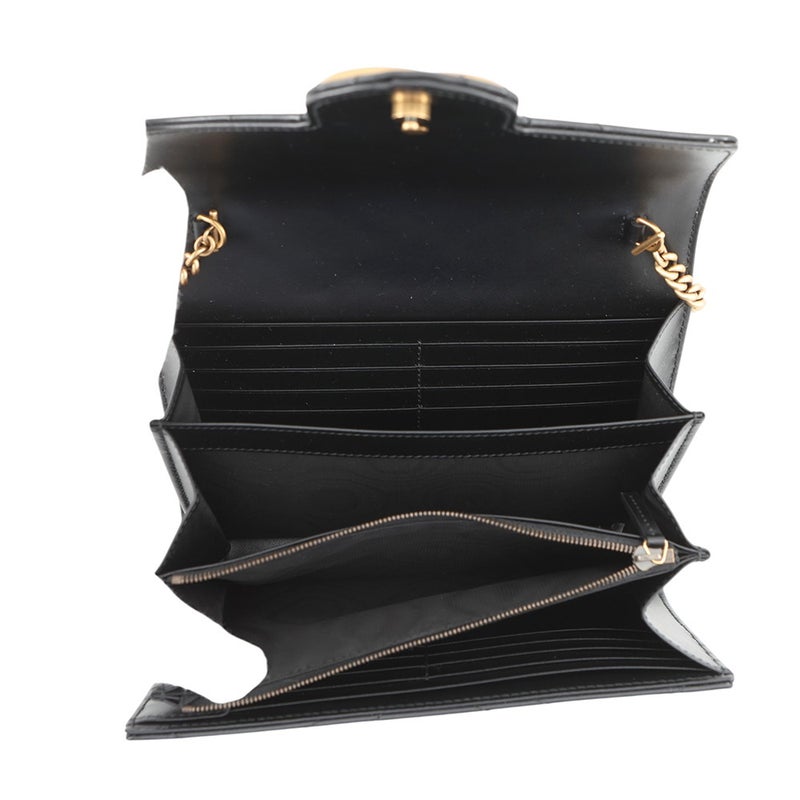 グッチ チェーンウォレット GGマーモント ダブルG GG キルティング 474575 GUCCI 財布 黒
