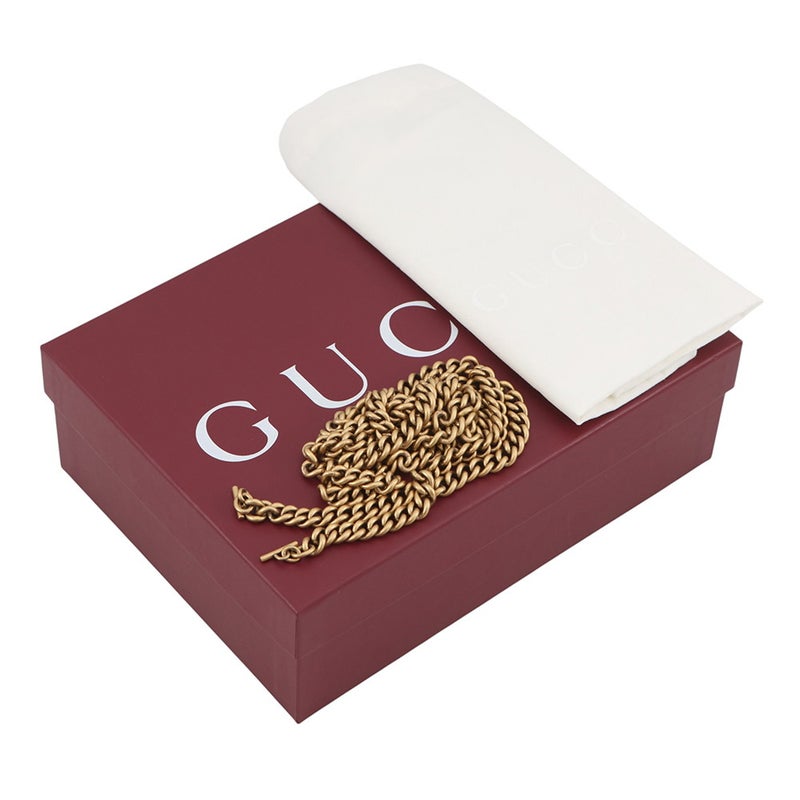 グッチ チェーンウォレット GGマーモント ダブルG GG キルティング 474575 GUCCI 財布 黒