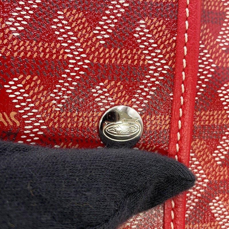 ゴヤール トートバッグ サンルイPM PVC/レザー STLOUIPMLTY02CL02P GOYARD ポーチ付き