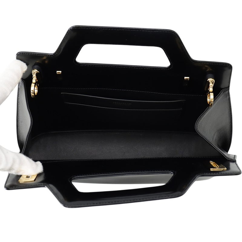 サルヴァトーレ・フェラガモ ハンドバッグ ワンダ ミディアム 213984 Ferragamo 2way 黒