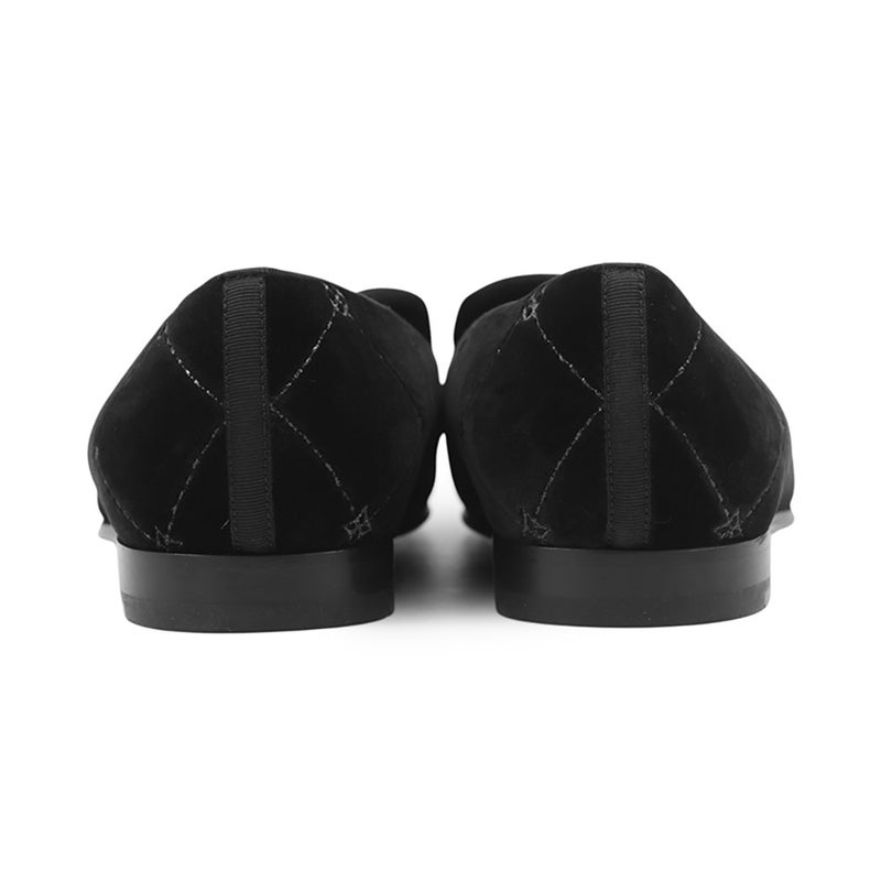 ルイヴィトン オペラシューズ LV  ベロア メンズサイズ5 1/2 LOUIS VUITTON 靴 黒