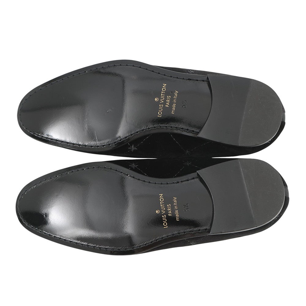 ルイヴィトン オペラシューズ LV ベロア メンズサイズ5 1/2 LOUIS