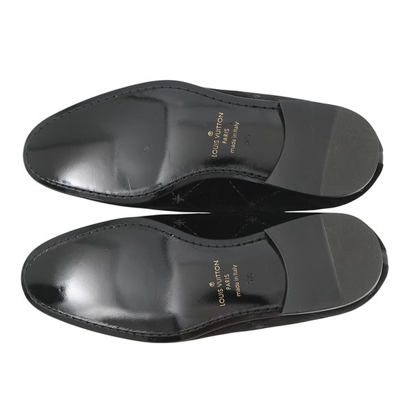 ルイヴィトン オペラシューズ LV  ベロア メンズサイズ5 1/2 LOUIS VUITTON 靴 黒
