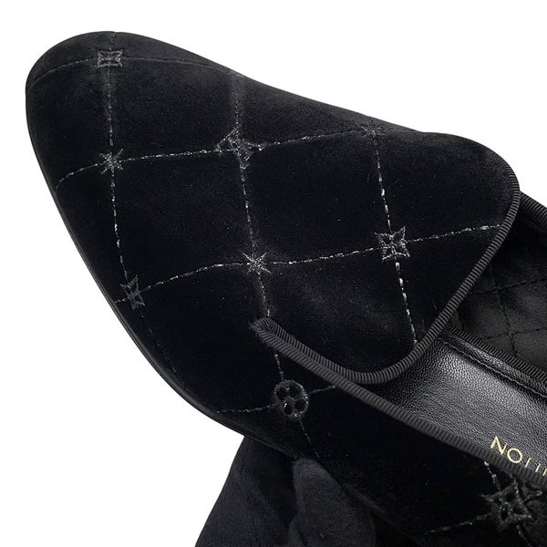 ルイヴィトン オペラシューズ LV  ベロア メンズサイズ5 1/2 LOUIS VUITTON 靴 黒