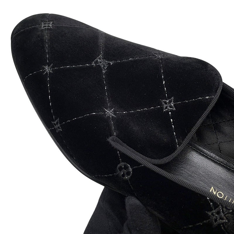 ルイヴィトン オペラシューズ LV  ベロア メンズサイズ5 1/2 LOUIS VUITTON 靴 黒