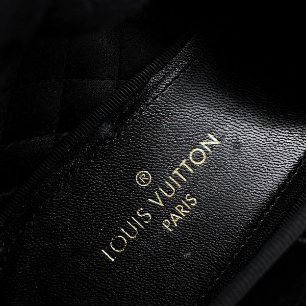 ルイヴィトン オペラシューズ LV  ベロア メンズサイズ5 1/2 LOUIS VUITTON 靴 黒