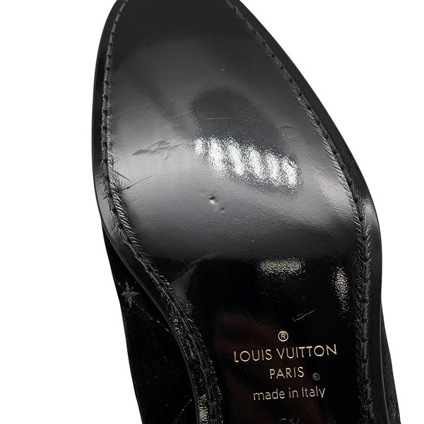ルイヴィトン オペラシューズ LV  ベロア メンズサイズ5 1/2 LOUIS VUITTON 靴 黒