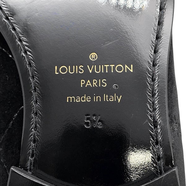 ルイヴィトン オペラシューズ LV  ベロア メンズサイズ5 1/2 LOUIS VUITTON 靴 黒