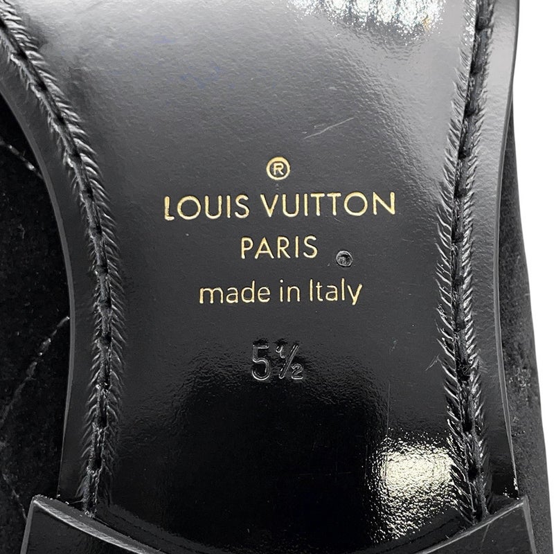 ルイヴィトン オペラシューズ LV  ベロア メンズサイズ5 1/2 LOUIS VUITTON 靴 黒