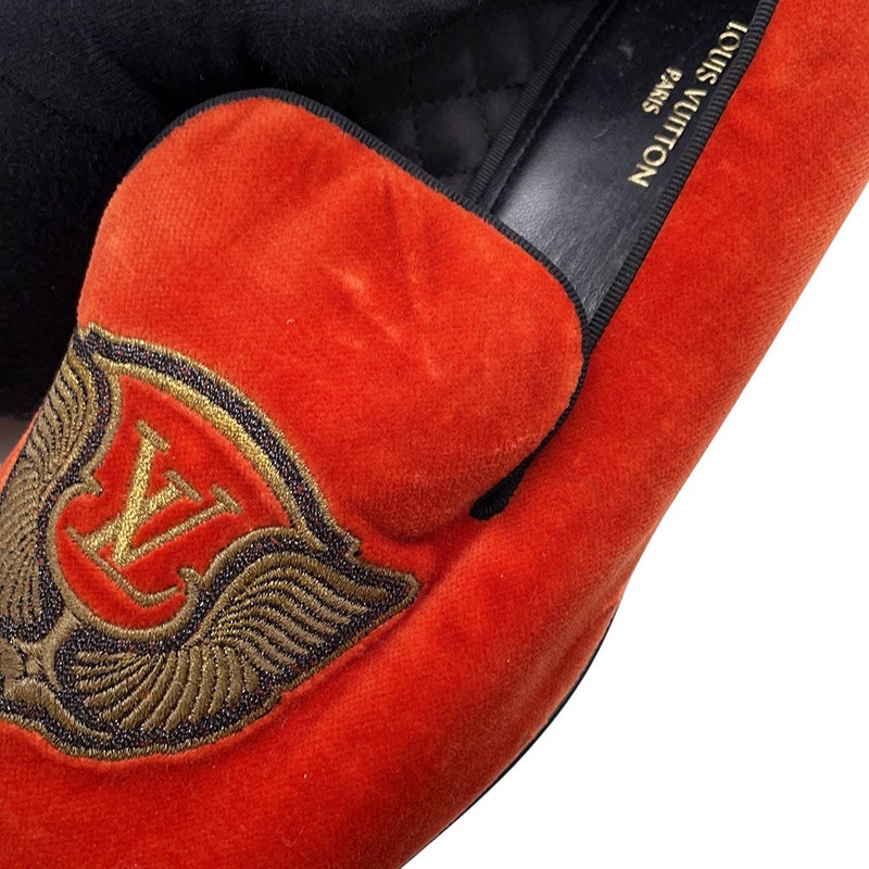 ルイヴィトン オペラシューズ ベロア LV メンズサイズ7 1/2 LOUIS VUITTON 靴