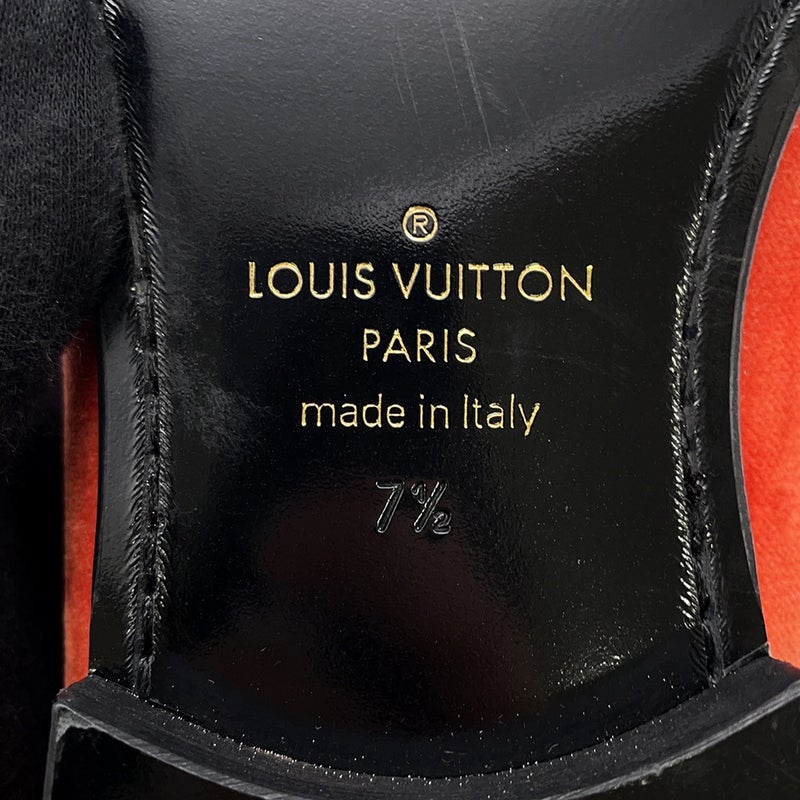 ルイヴィトン オペラシューズ ベロア LV メンズサイズ7 1/2 LOUIS VUITTON 靴