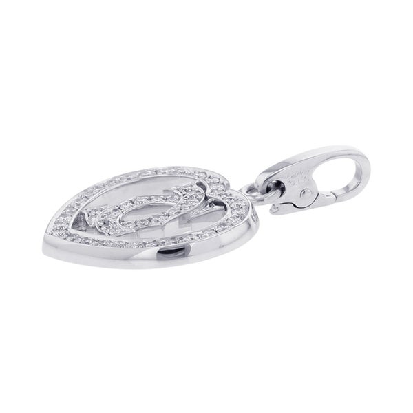カルティエ ペンダントトップ 2C ハート チャーム ダイヤモンド K18WGホワイトゴールド B3015300 Cartier