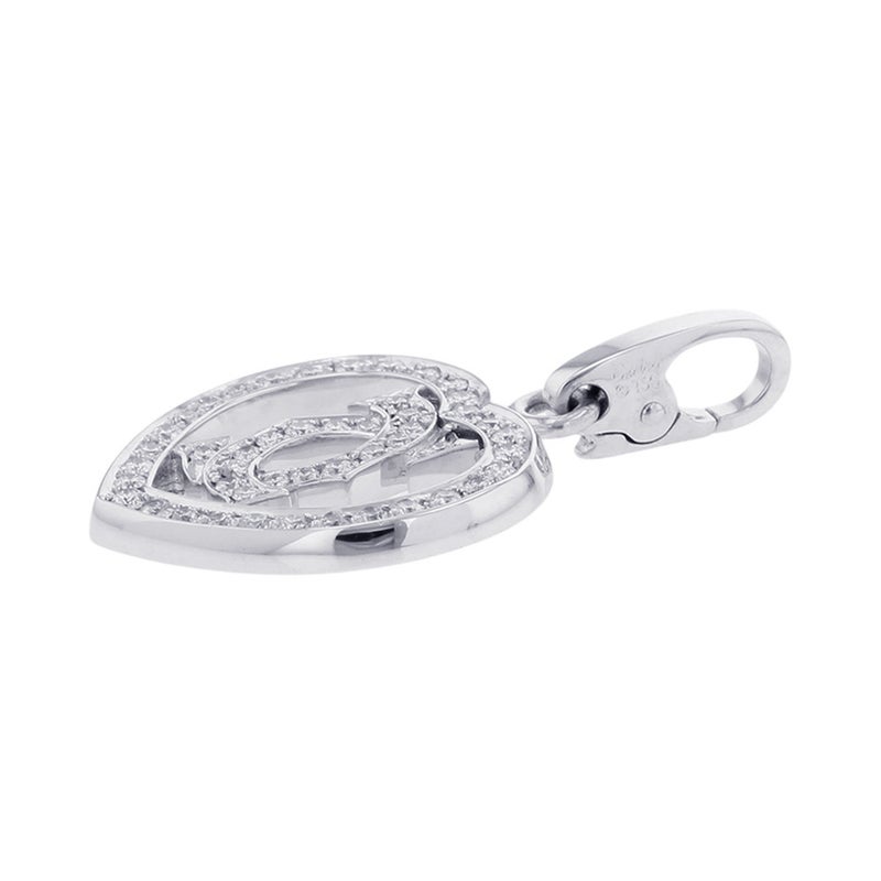 カルティエ ペンダントトップ 2C ハート チャーム ダイヤモンド K18WGホワイトゴールド B3015300 Cartier