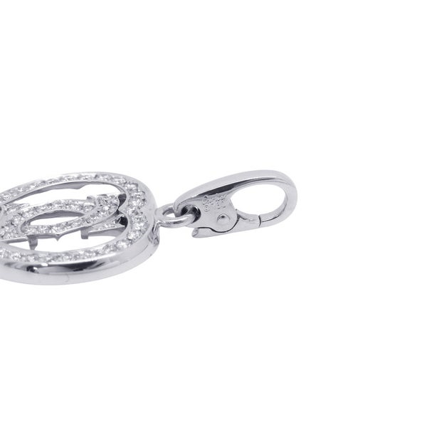 カルティエ ペンダントトップ 2C ハート チャーム ダイヤモンド K18WGホワイトゴールド B3015300 Cartier