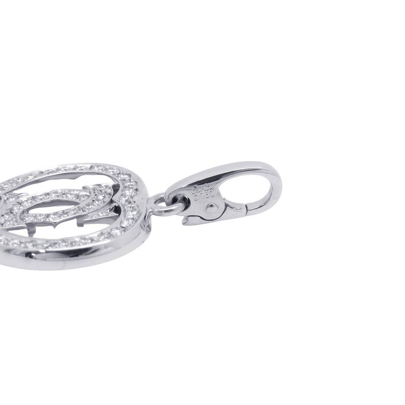 カルティエ ペンダントトップ 2C ハート チャーム ダイヤモンド K18WGホワイトゴールド B3015300 Cartier