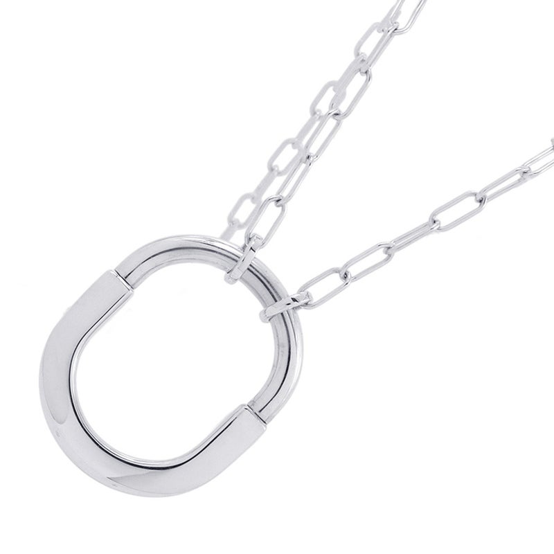ティファニー ネックレス ティファニー ロック ペンダント ミディアム K18WGホワイトゴールド 72342275 Tiffany&Co.
