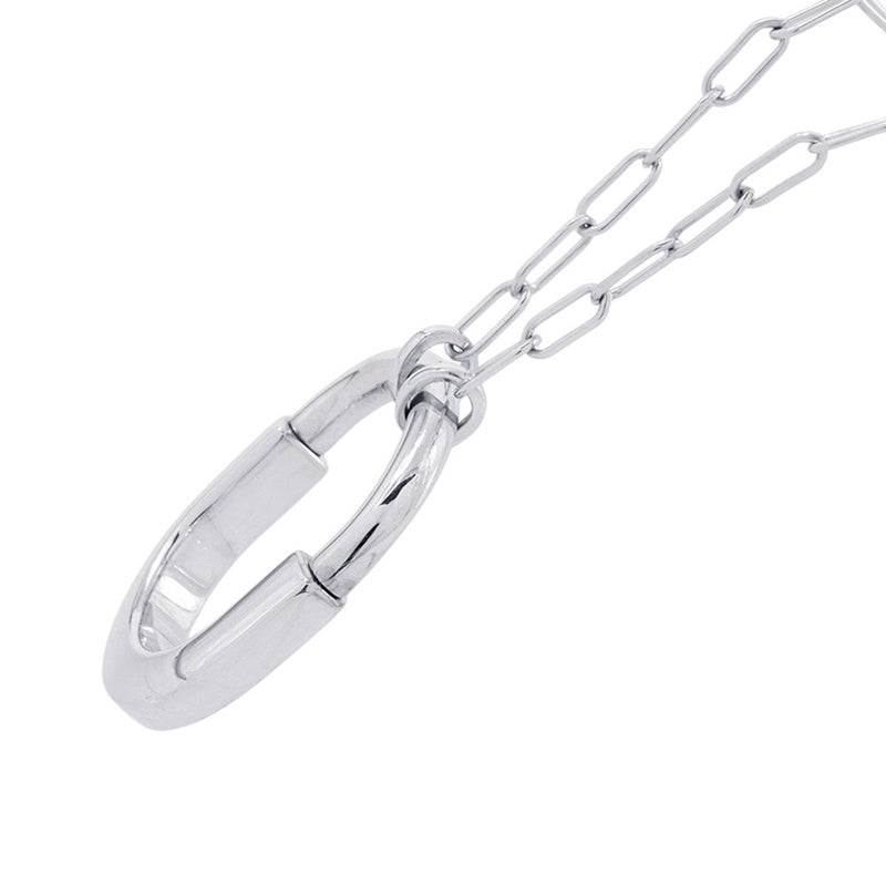 ティファニー ネックレス ティファニー ロック ペンダント ミディアム K18WGホワイトゴールド 72342275 Tiffany&Co.
