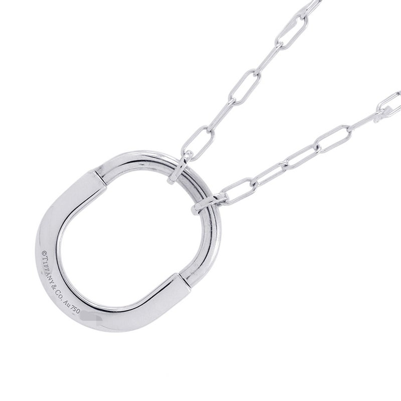 ティファニー ネックレス ティファニー ロック ペンダント ミディアム K18WGホワイトゴールド 72342275 Tiffany&Co.